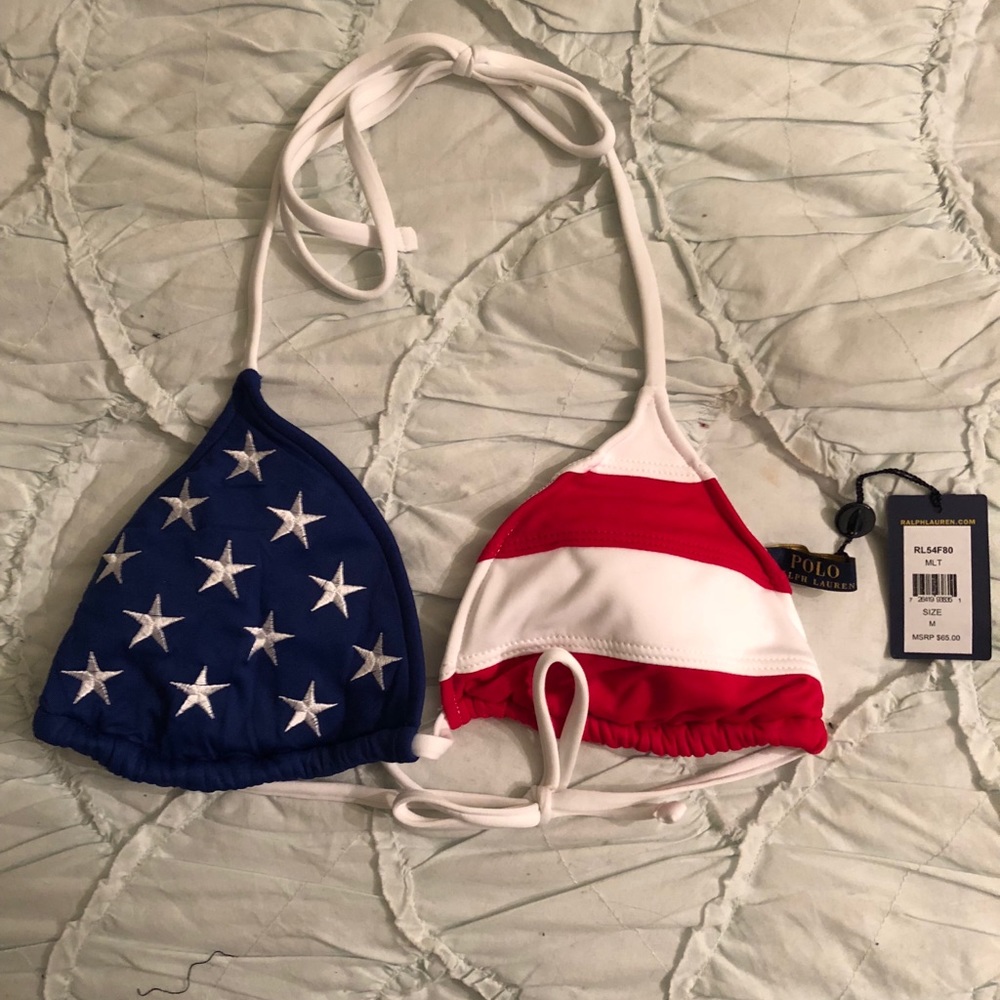 Ralph Lauren American Flag Swim Top